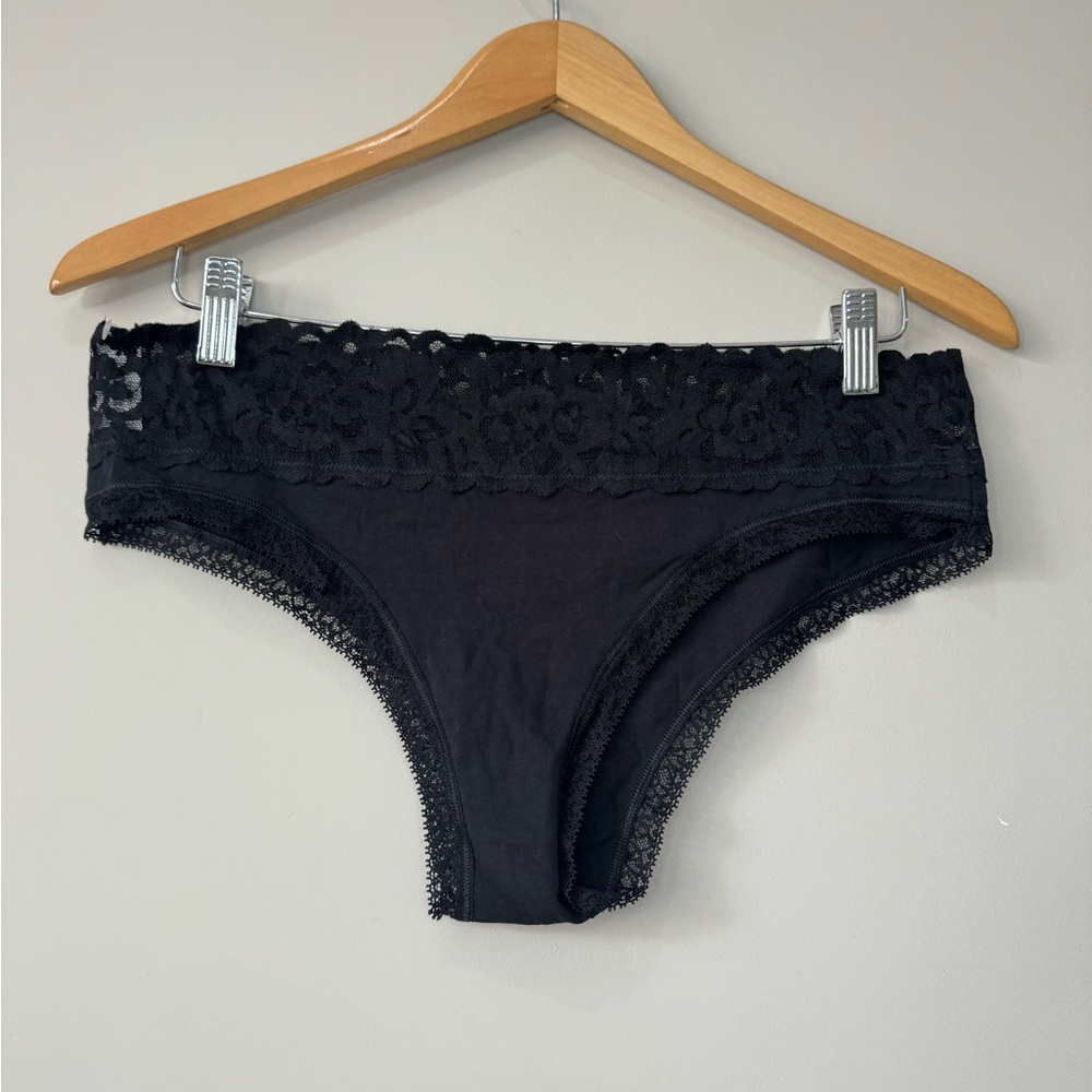 Adore Me NWT Black Lace Trimmed Panties Size 0X